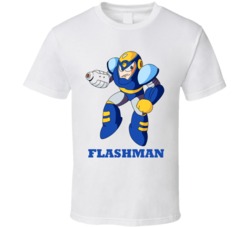 Flashman Robot Megaman Video Game T Shirt Flashman Robot Megaman Video Game T Shirt