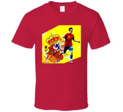 David Villa spain world cup t shirt