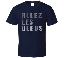 Allez les bleus france world cup t shirt