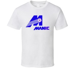Montreal Manic Primary Logo Nasl Soccer T Shirt Montreal Manic Primary Logo Nasl Soccer T Shirt