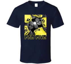 Fab Five Basketball Chris Webber Galena Rose T Shirt