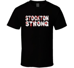 Stockton Strong Nate Diaz MMA Fighter Bloody Distressed T Shirt