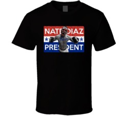 Nate Diaz For President Distressed MMA Fighter T Shirt