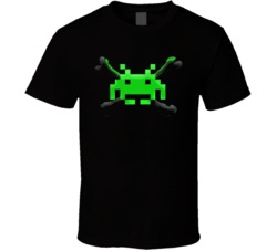 Jolly Invader Space Invaders Retro Video Game T Shirt