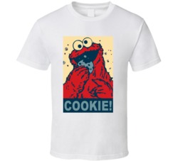 Cookie Monster Funny Obama Parody T Shirt Cookie Monster Funny Obama Parody T Shirt