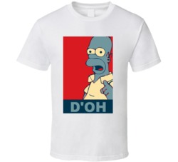 The Simpsons Home Doh Obama Parody T Shirt The Simpsons Home Doh Obama Parody T Shirt