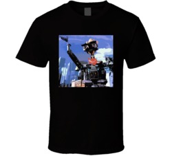 Short Circuit Johnny Five Retro Movie Black T Shirt Short Circuit Johnny Five Retro Movie Black T Shirt