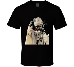 Johnny Five Pope Funny Black T Shirt Johnny Five Pope Funny Black T Shirt