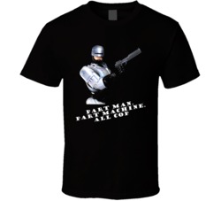 Robocop Movie 80S Action White T Shirt Robocop Movie 80S Action White T Shirt