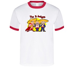 Three Amigos Cartoon White T Shirt Three Amigos Cartoon White T Shirt