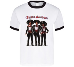 Three Amigos Movie Poster White T Shirt Three Amigos Movie Poster White T Shirt
