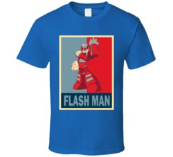 Flash Man Mega Man Boss Video Game NES T Shirt Flash Man Mega Man Boss Video Game NES T Shirt