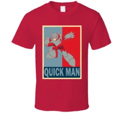 Quick Man Mega Man Boss Video Game NES T Shirt Quick Man Mega Man Boss Video Game NES T Shirt