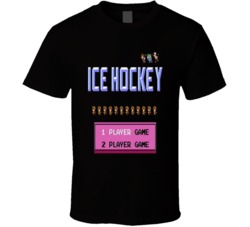 Ice Hockey NES Video Game Title Screen 80s T Shirt Ice Hockey NES Video Game Title Screen 80s T Shirt