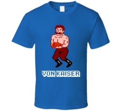 Von Kaiser Mike Tyson's Punch Out NES Video Game 80s T Shirt Von Kaiser Mike Tyson's Punch Out NES Video Game 80s T Shirt
