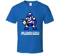 Flash Man Mega Man 2 Robot Enemy NES Video Game T Shirt Flash Man Mega Man 2 Robot Enemy NES Video Game T Shirt
