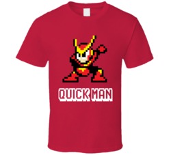 Quick Man Mega Man 2 Robot Enemy NES Video Game T Shirt Quick Man Mega Man 2 Robot Enemy NES Video Game T Shirt
