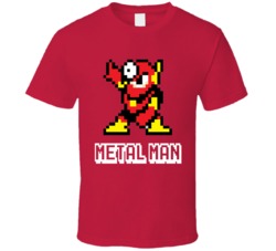 Metal Man Mega Man 2 Robot Enemy NES Video Game T Shirt Metal Man Mega Man 2 Robot Enemy NES Video Game T Shirt