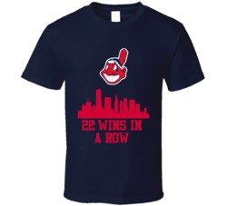 Cleveland Indians Wins In A Row 22 Games Baseball Sports T Shirt