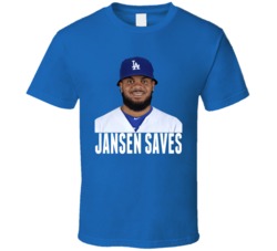 Kenley Jansen Saves Los Angeles Closer Pitcher Baseball T Shirt