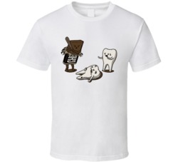 Chocolate Vs Teeth Funny Joke T Shirt