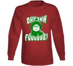A Christmas Story Ralphie Ohhh Fudge Swear Word Long Sleeve T Shirt