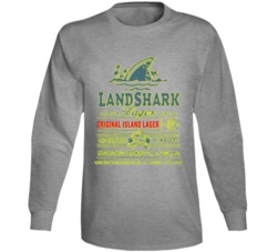 Jimmy Buffet Beer Landshark Fins Up Long Sleeve T Shirt