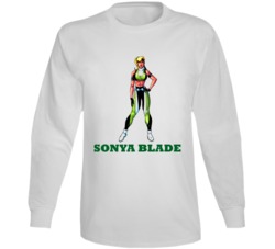 Sonya Blade Mortal Kombat Video Game Long Sleeve T Shirt