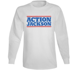 Action Jackson Movie Title 80's Long Sleeve T Shirt