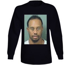 Tiger Woods Mugshot Golfer Golf Sports Long Sleeve T Shirt Tiger Woods Mugshot Golfer Golf Sports Long Sleeve T Shirt