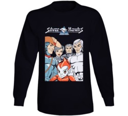 Silver Hawks 80s Cartoons Retro Long Sleeve T Shirt Silver Hawks 80s Cartoons Retro Long Sleeve T Shirt