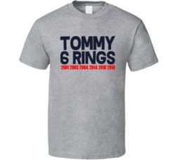 Tom Brady Tommy 6 Rings New England Football Cool T Shirt