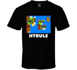 Zelda 2 Adventures Of Link Map Nes Video Game T Shirt