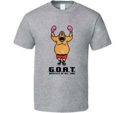 King Hippo Mike Tyson Punch Out Nes Greastest Of All Time Goat T Shirt