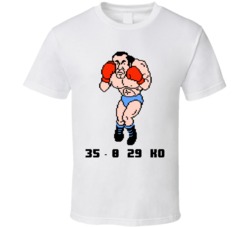 Super Macho Man Mike Tyson Punch Out Nes Win Loss Record T Shirt