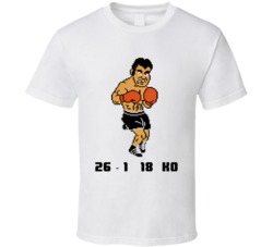 Piston Honda Mike Tyson Punch Out Nes  Win Loss Record T Shirt