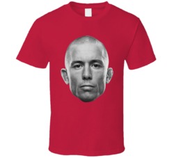 George St Pierre Gsp Mma Fighter Giant Head T Shirt