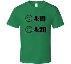 420 Funny Happy Face Weed Stoner T Shirt