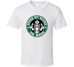 420 Funny Starbucks Parody Weed Stoner T Shirt