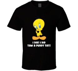 Tweety Bird Looney Toons Cartoon Quote Cool Fan T Shirt Tweety Bird Looney Toons Cartoon Quote Cool Fan T Shirt