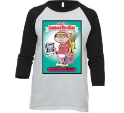 Garbage Pail Kids Trading Cards Comic-con Ron Baseball Raglan T Shirt Garbage Pail Kids Trading Cards Comic-con Ron Baseball Raglan T Shirt