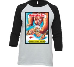 Garbage Pail Kids Trading Cards Bear Baseball Raglan T Shirt Garbage Pail Kids Trading Cards Bear Baseball Raglan T Shirt