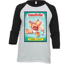 Garbage Pail Kids Trading Cards Larry Lo Mein Baseball Raglan T Shirt Garbage Pail Kids Trading Cards Larry Lo Mein Baseball Raglan T Shirt
