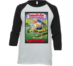 Garbage Pail Kids Trading Cards Jeb Baseball Raglan T Shirt Garbage Pail Kids Trading Cards Jeb Baseball Raglan T Shirt