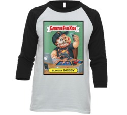 Garbage Pail Kids Trading Cards Bloggy Bobby Baseball Raglan T Shirt Garbage Pail Kids Trading Cards Bloggy Bobby Baseball Raglan T Shirt