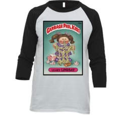 Garbage Pail Kids Trading Cards Leak Lindsay Baseball Raglan T Shirt Garbage Pail Kids Trading Cards Leak Lindsay Baseball Raglan T Shirt