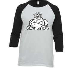 Wart Super Mario Brothers Video Game Nes Retro Baseball Raglan T Shirt Wart Super Mario Brothers Video Game Nes Retro Baseball Raglan T Shirt