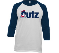 Utz Potato Chips Snack Junk Food Fan Baseball Raglan T Shirt Utz Potato Chips Snack Junk Food Fan Baseball Raglan T Shirt