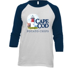 Cape Cod Potato Chips Snack Junk Food Fan Baseball Raglan T Shirt Cape Cod Potato Chips Snack Junk Food Fan Baseball Raglan T Shirt