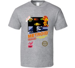 Metroid Nes Video Game Cover T Shirt Metroid Nes Video Game Cover T Shirt
